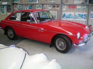 MGBGT Chrome bumper, in red.